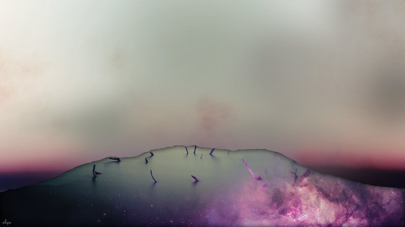Alien Landscape with Debris