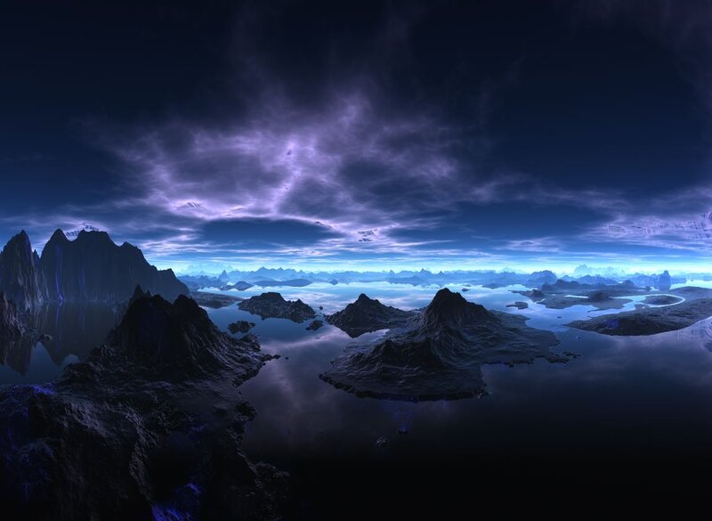 Alien Landscape with Islands