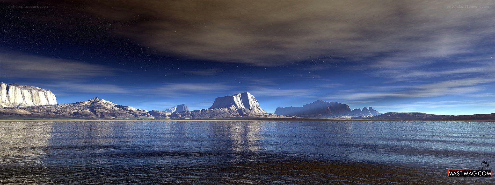 alien landscape with mountains