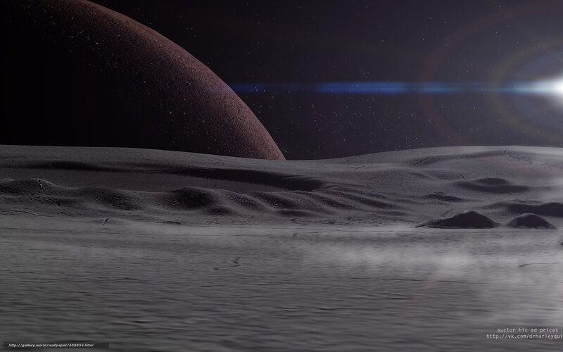 alien landscape with planet