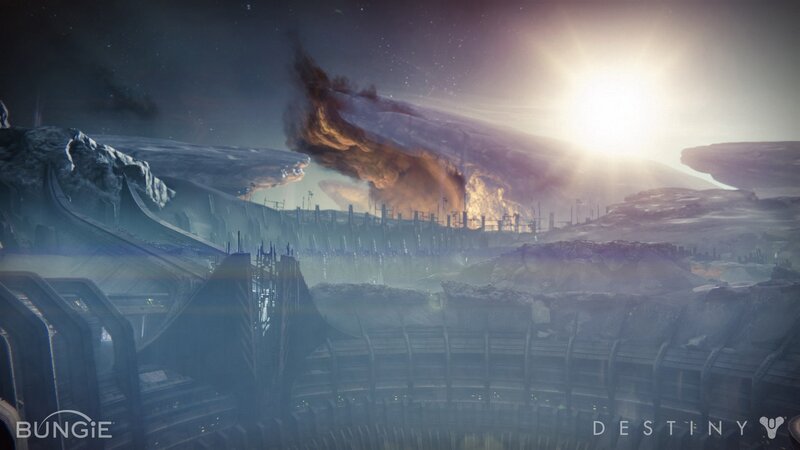 Alien Landscape with Ruins — Gray