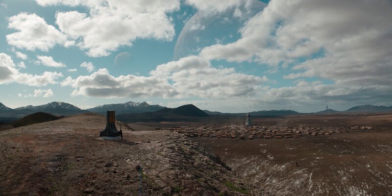 Alien Landscape with Settlement