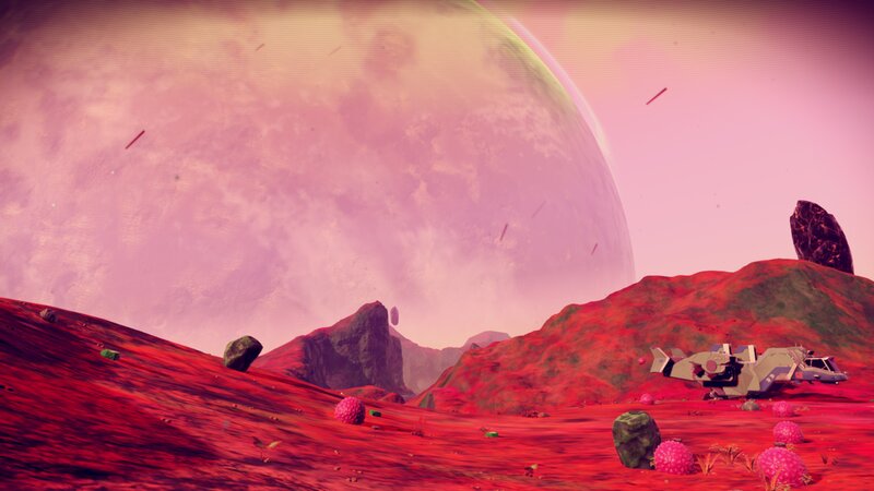 Alien Landscape with Ship