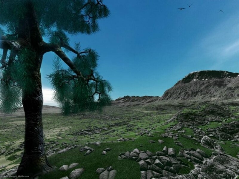 alien landscape with tree