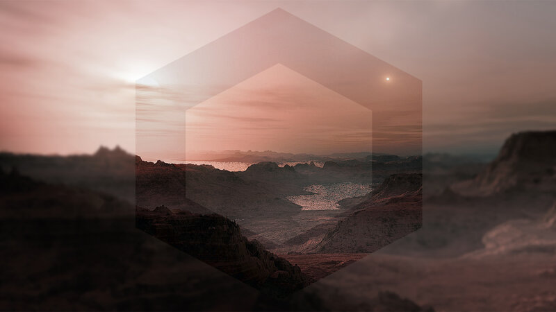Alien Landscape with Water — Brown