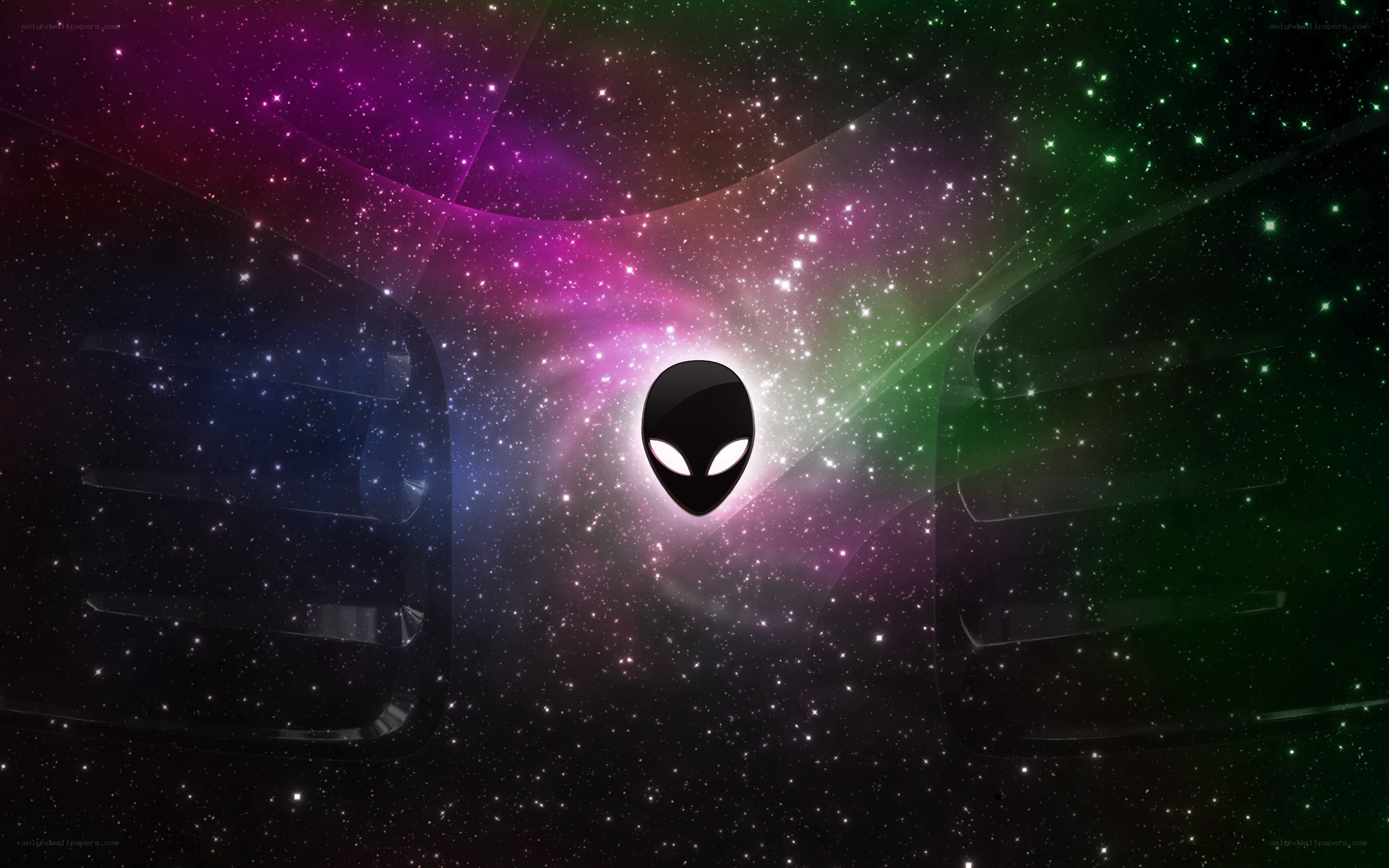 alien logo in space