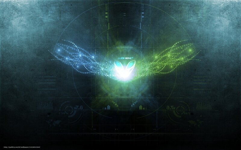 Alien Logo with Light Trails