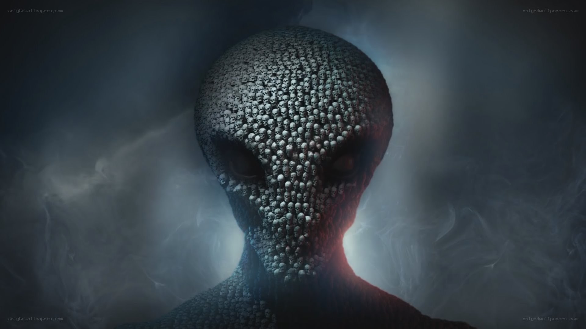 alien made of skulls