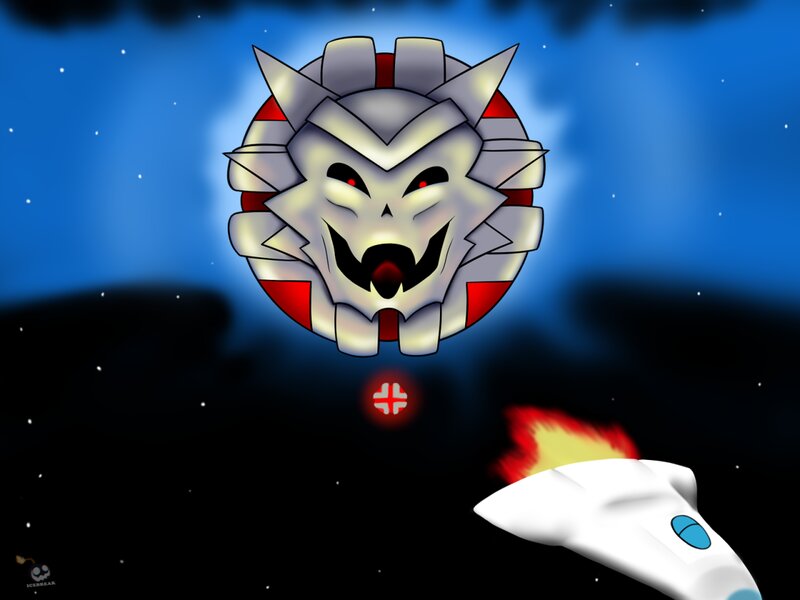 Alien Mask in Space
