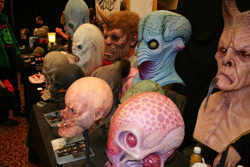 Alien Masks on Display