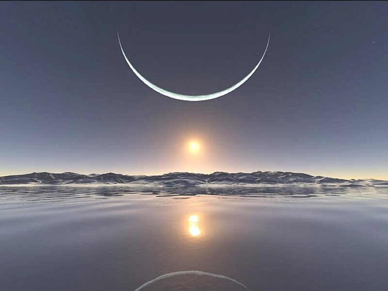 Alien Moon and Sun