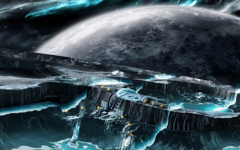 Alien Moon Base — Blue
