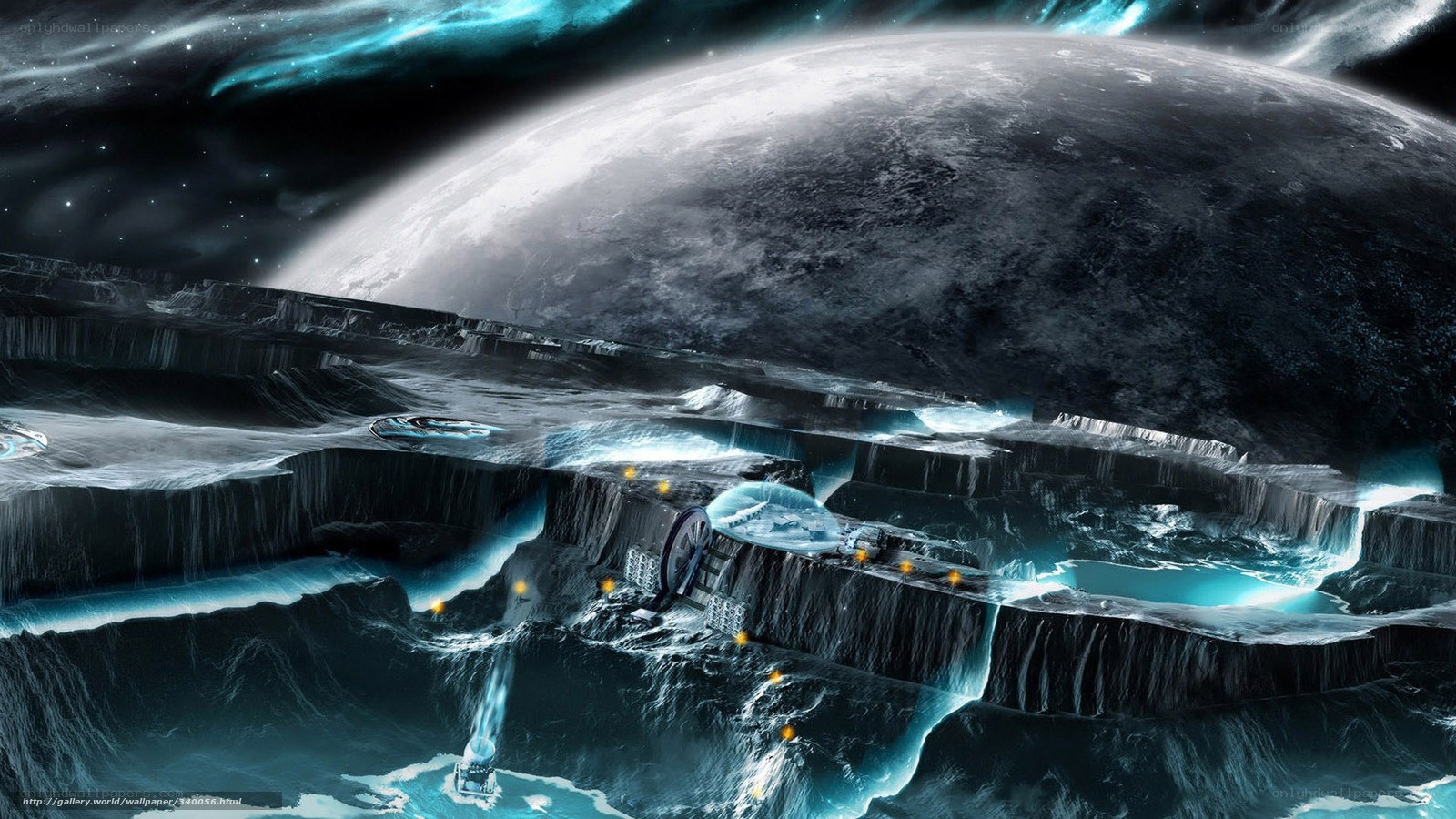 Alien moon base