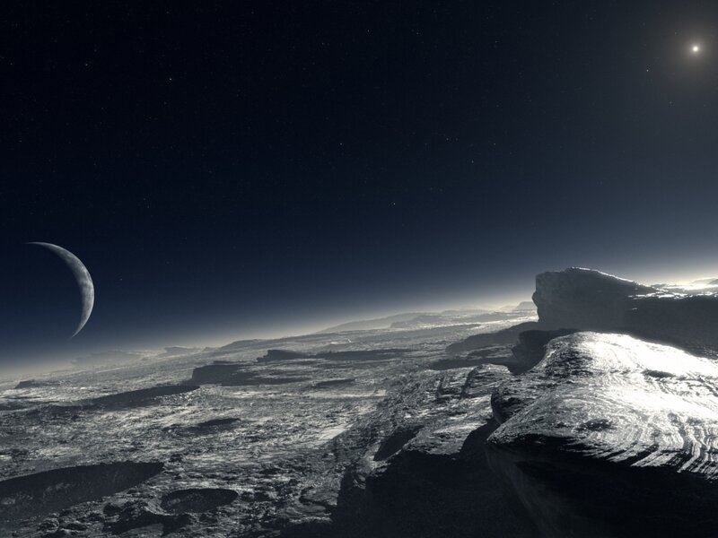 Alien Moon Surface — Black
