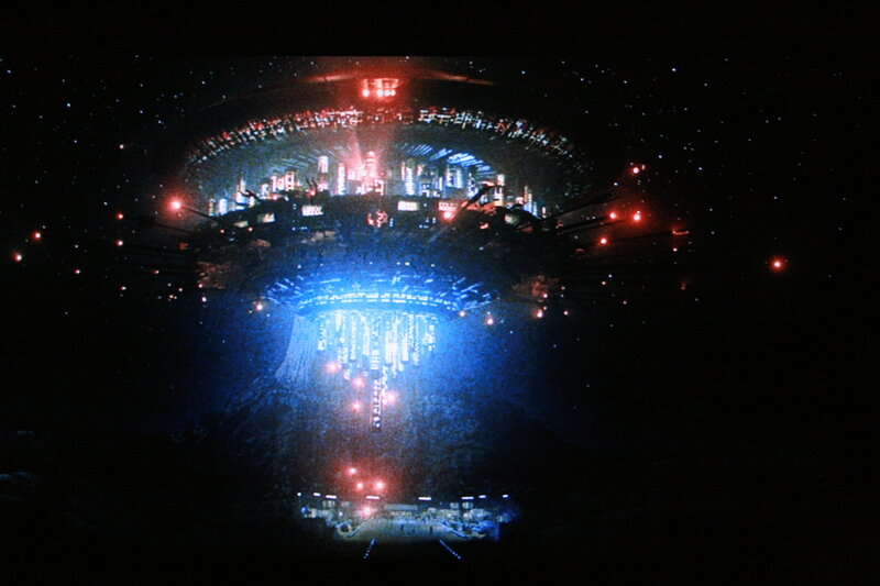alien mothership in space