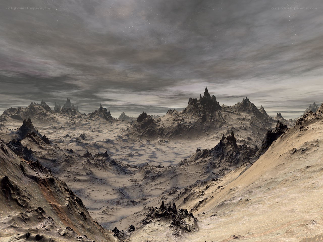 alien mountain landscape