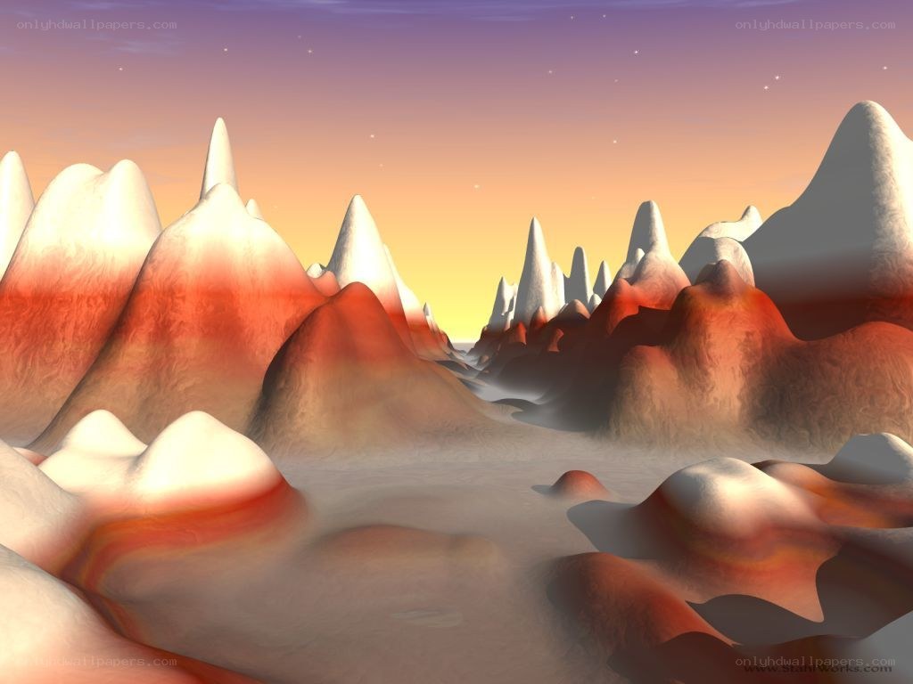 alien mountain landscape