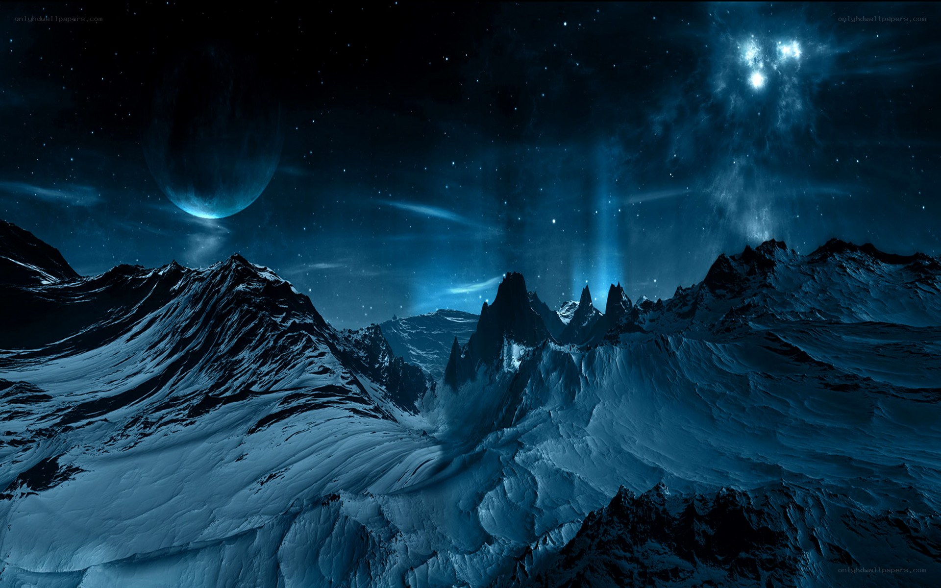 alien mountain landscape
