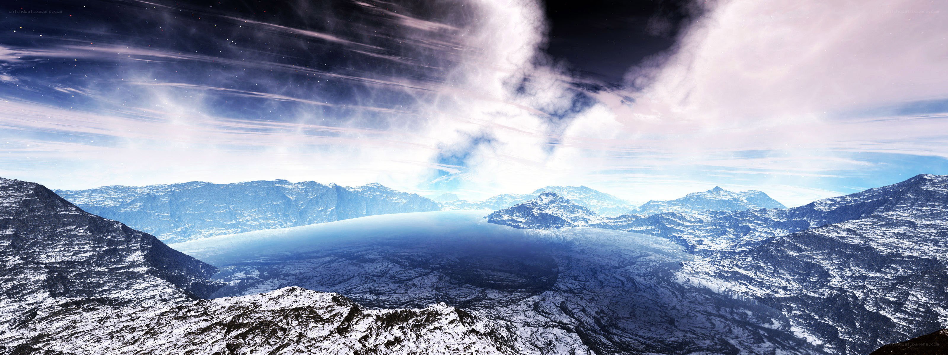 alien mountain landscape