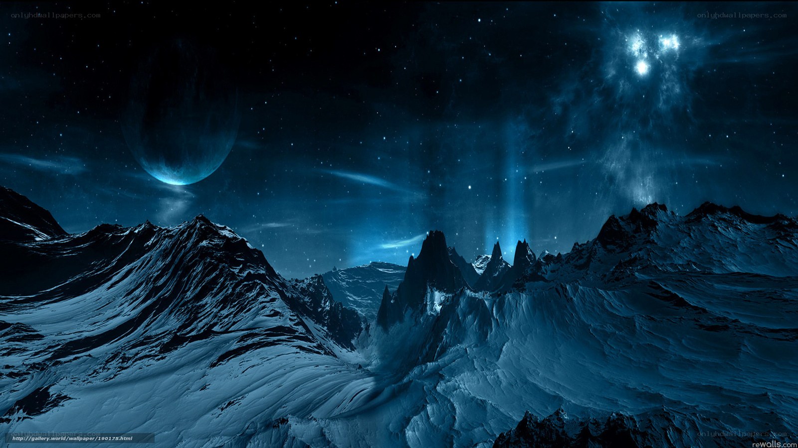 alien mountain landscape