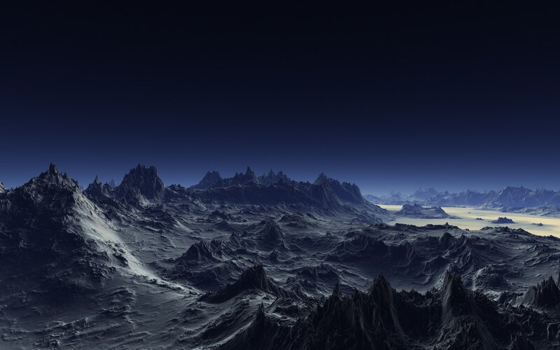 Alien Mountain Range — Blue