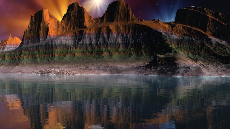 Alien Mountain Range — Orange