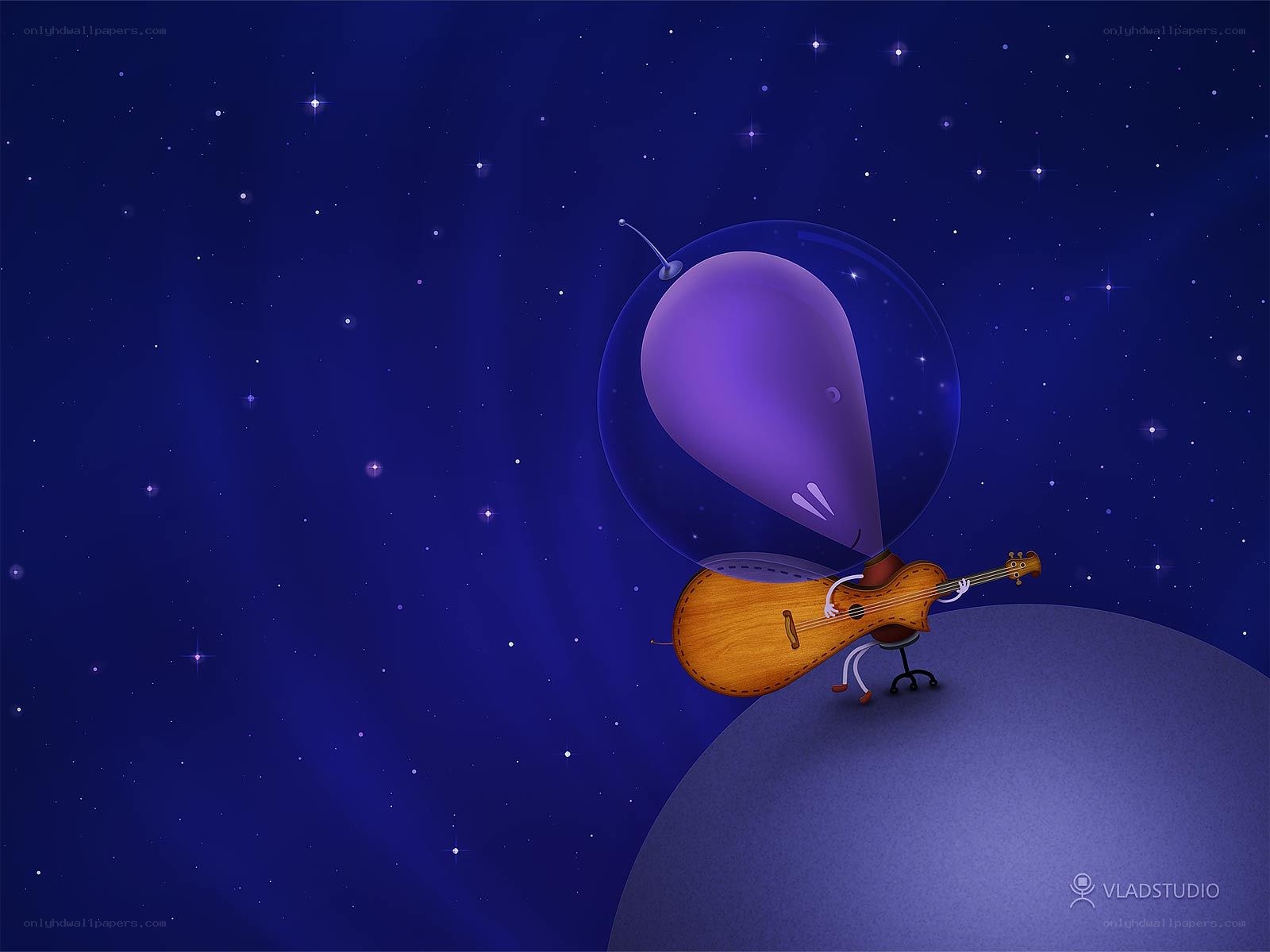 alien musician on a planet