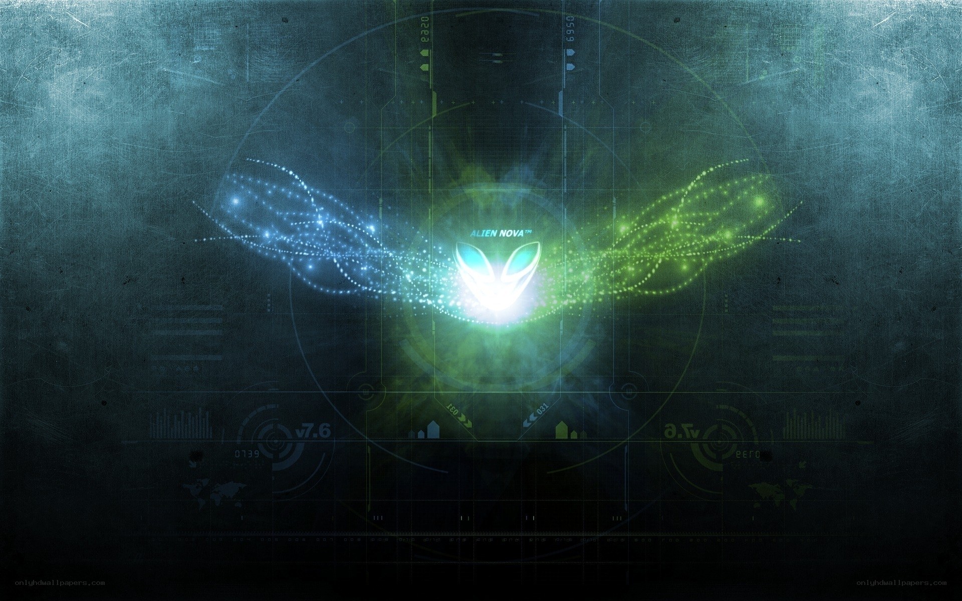 Alien Nova logo with digital effects