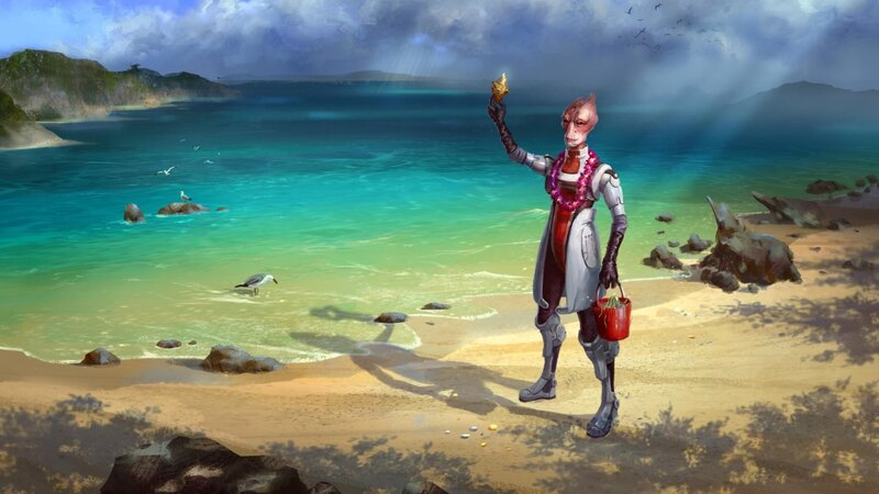 Alien on a Beach