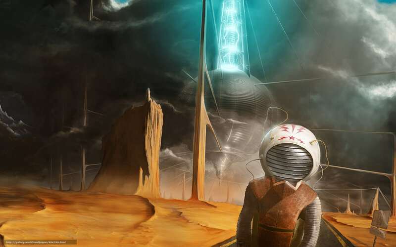 alien on a desert planet