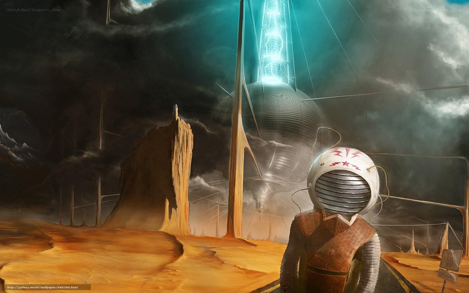 alien on a desert planet