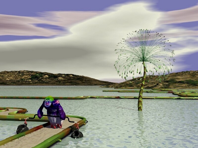 alien on a watercraft