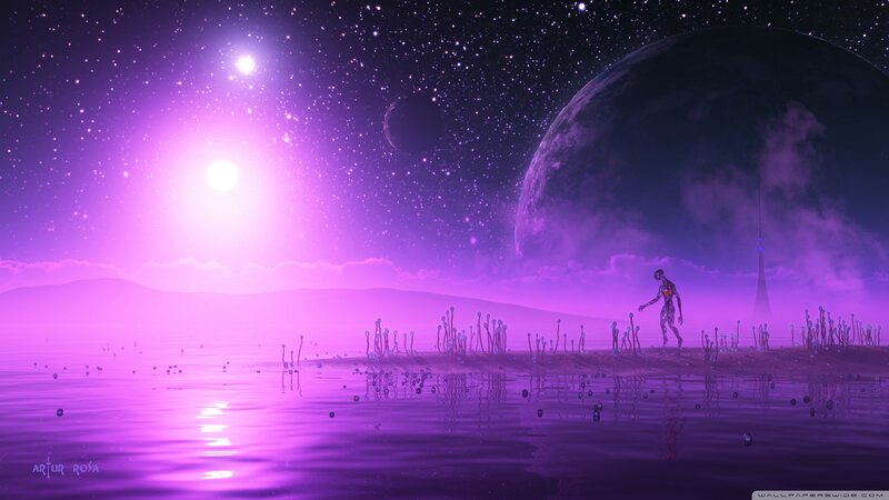 Alien on Alien Planet — Purple