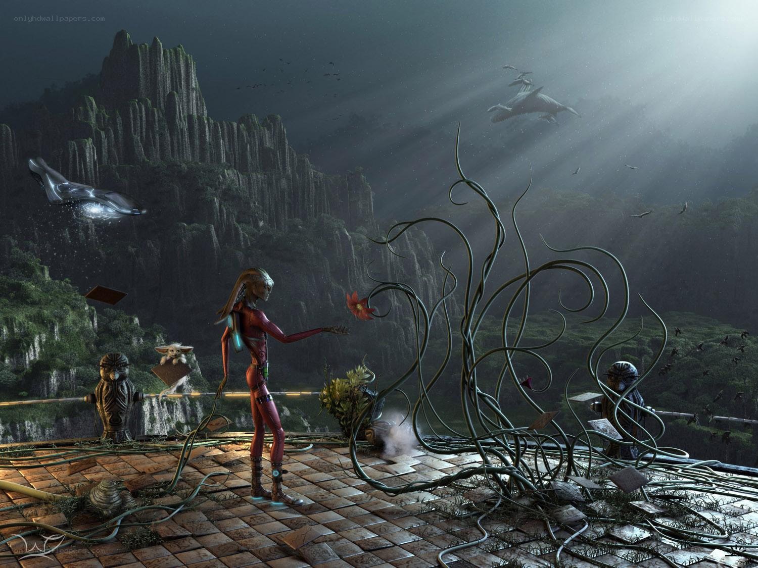 Alien on an alien planet