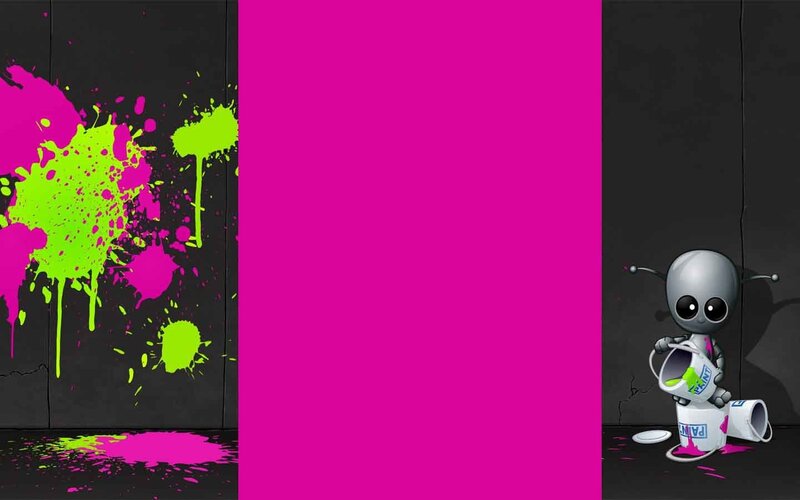 alien painting splatter