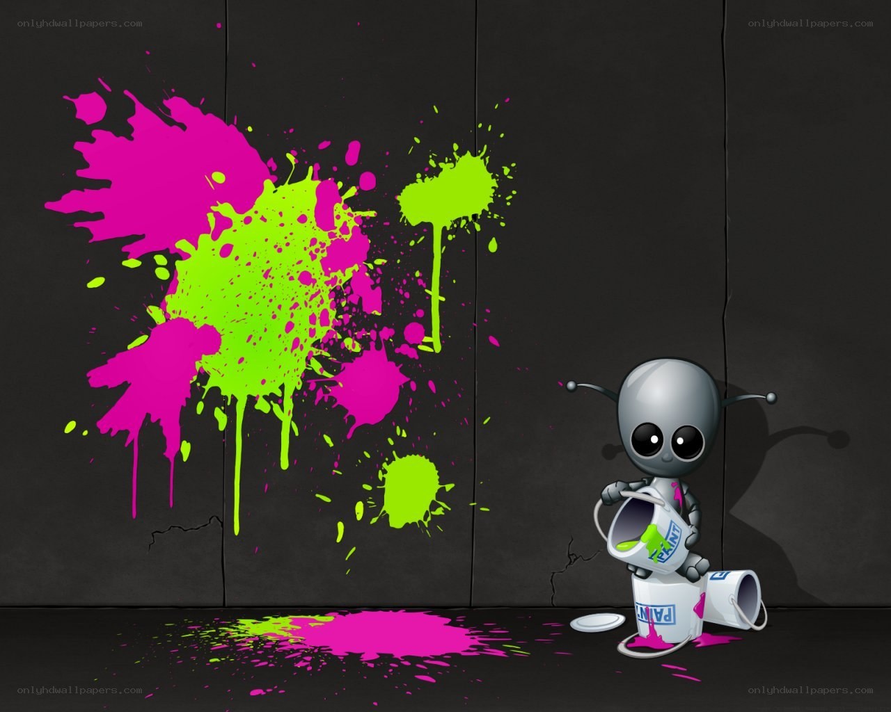alien painting wall