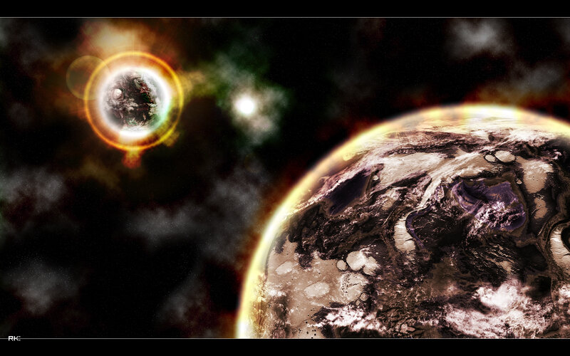 alien planet and star system