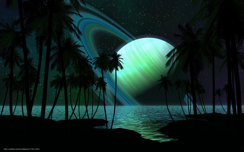 alien planet beach scene