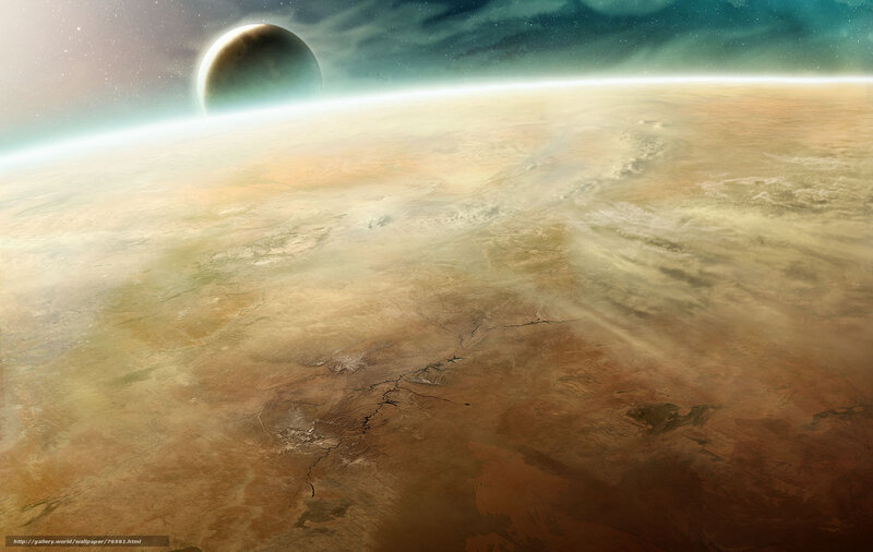 Alien planet from orbit