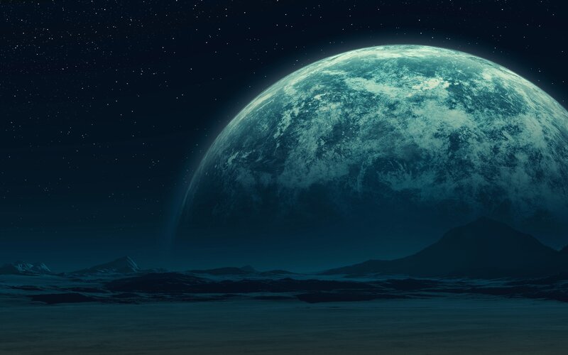 Alien Planet in Sky