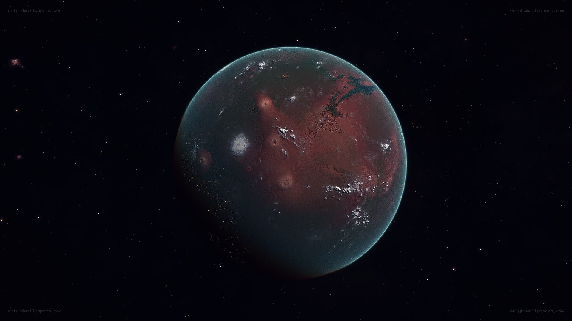 alien planet in space