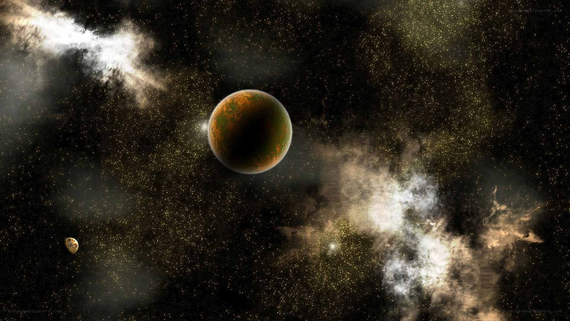 alien planet in space