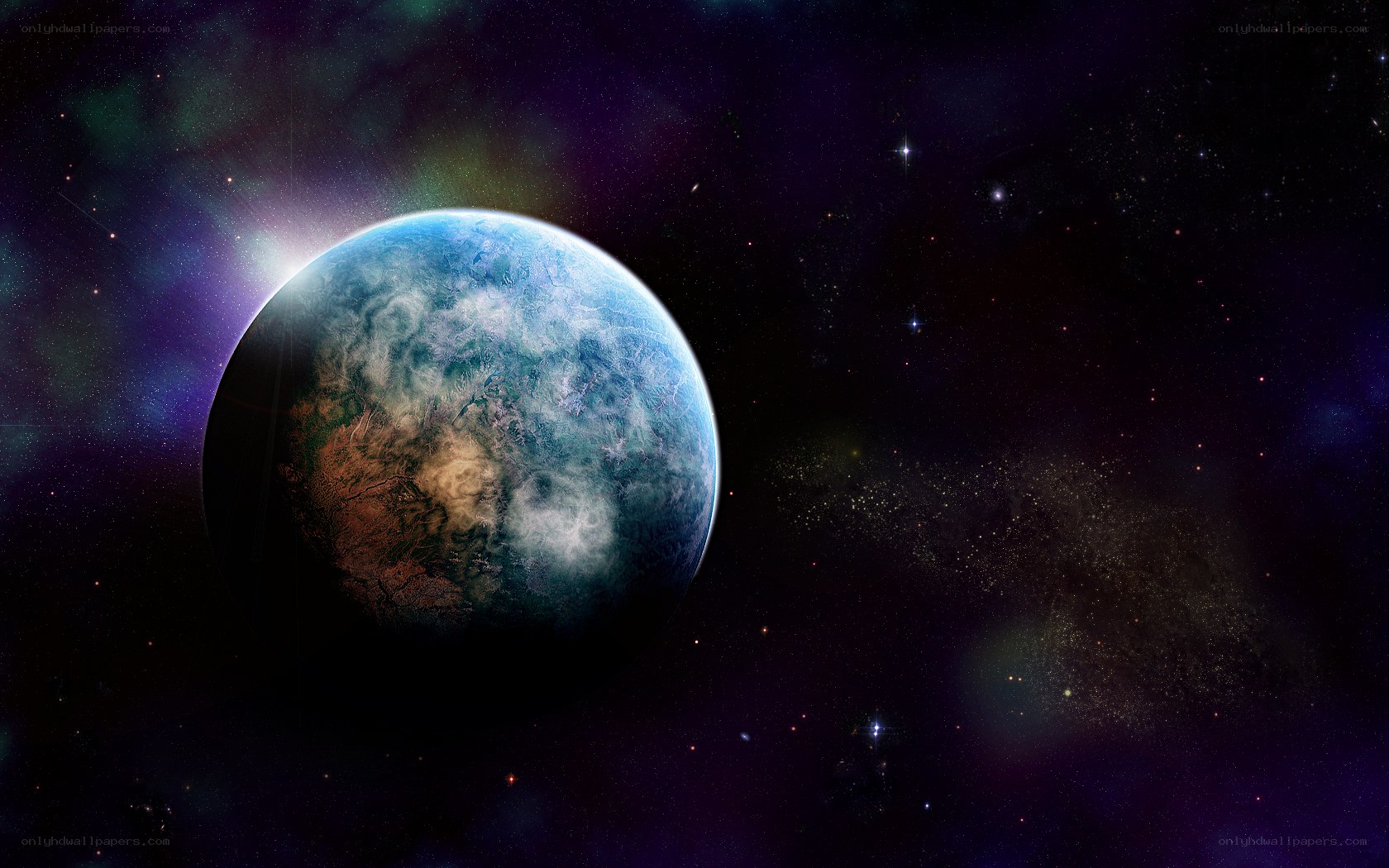 alien planet in space