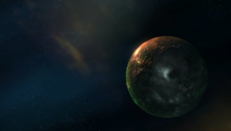 alien planet in space