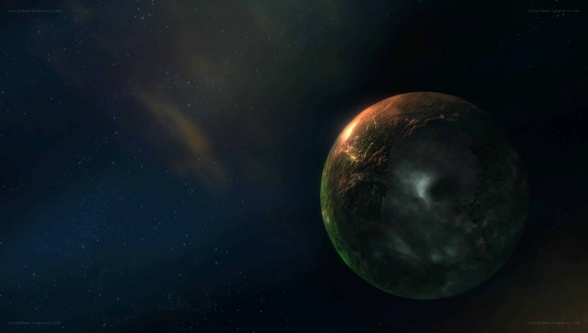 alien planet in space