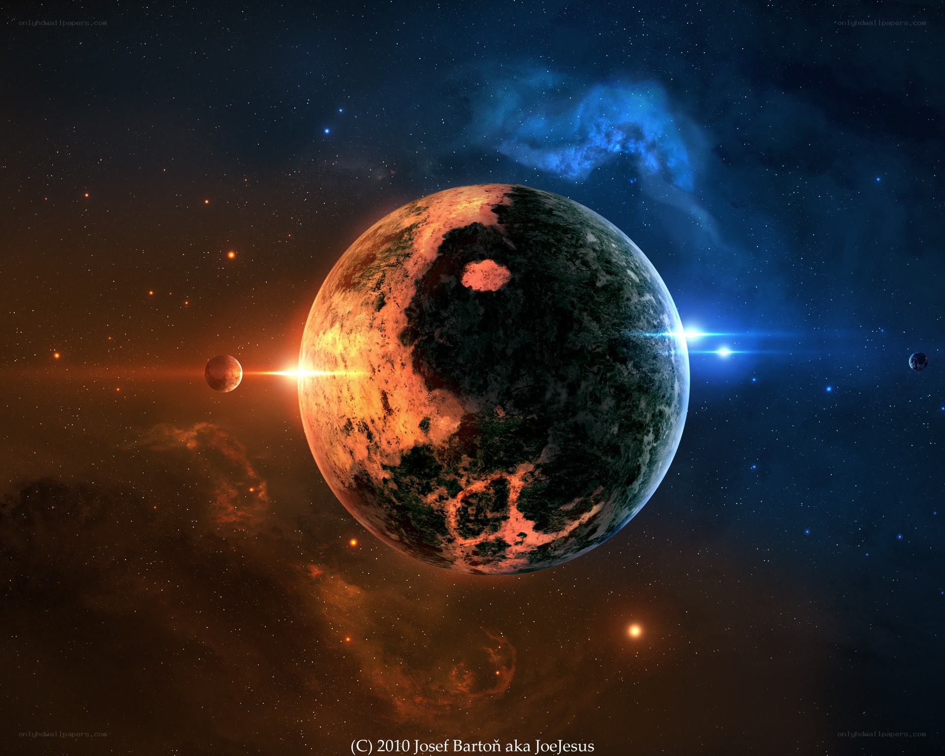 alien planet in space