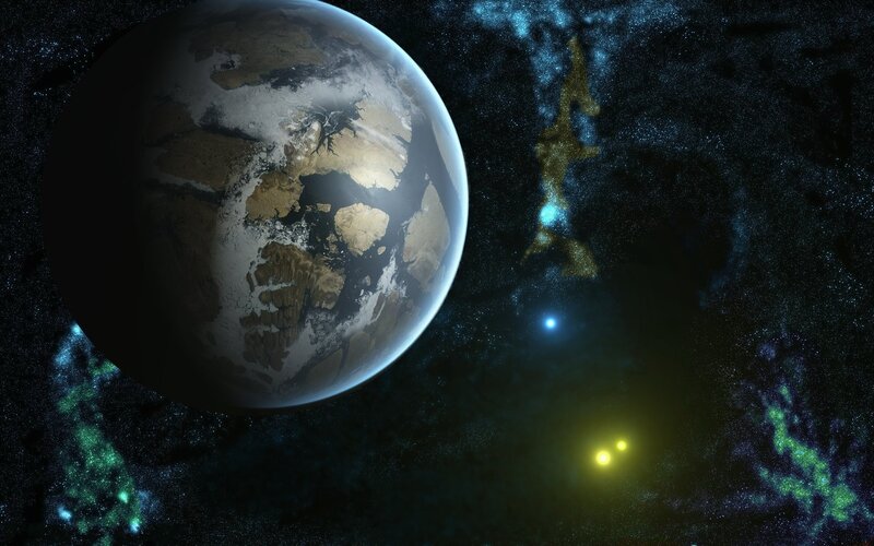 alien planet in space
