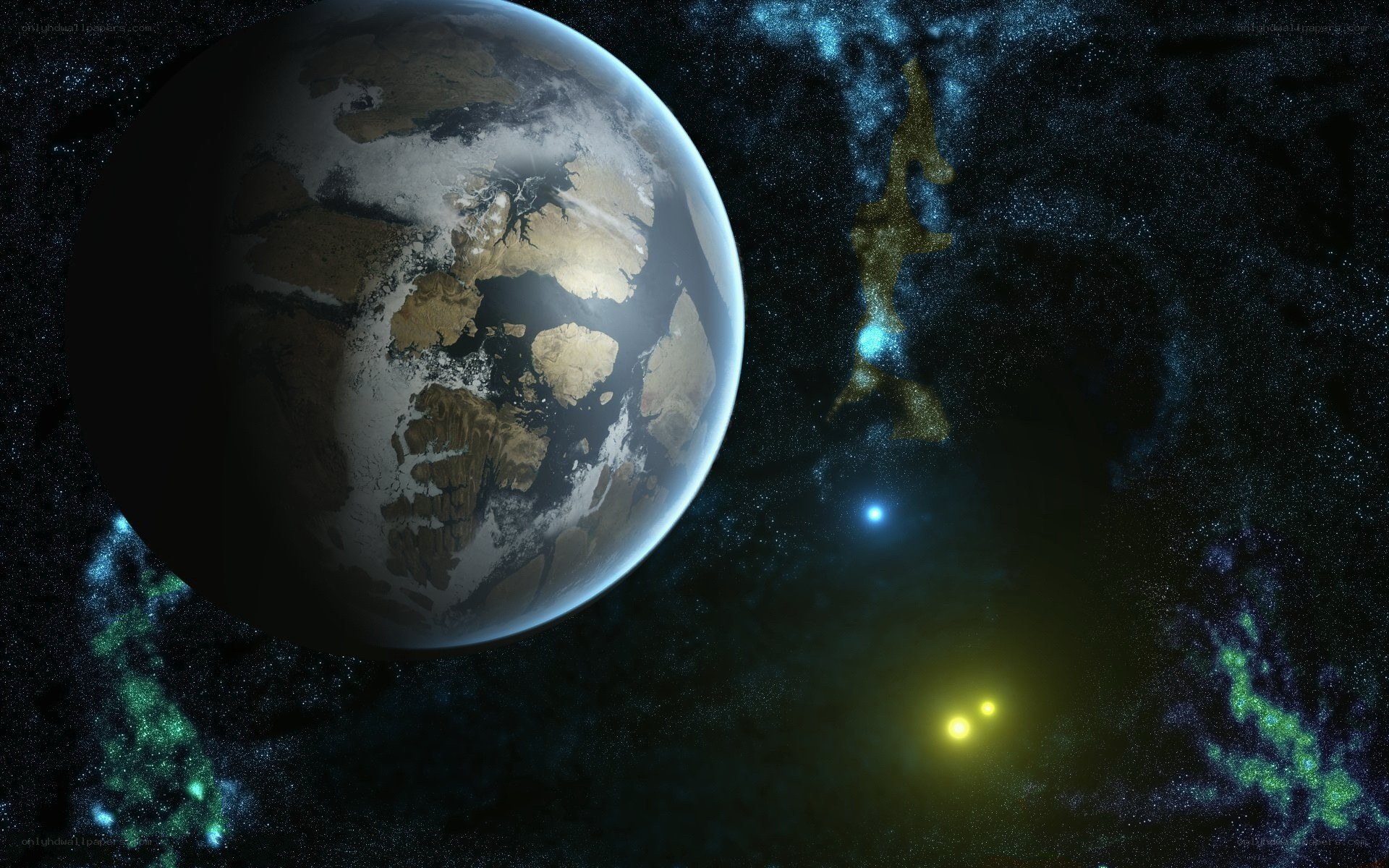 alien planet in space