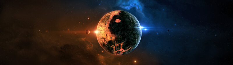 alien planet in space