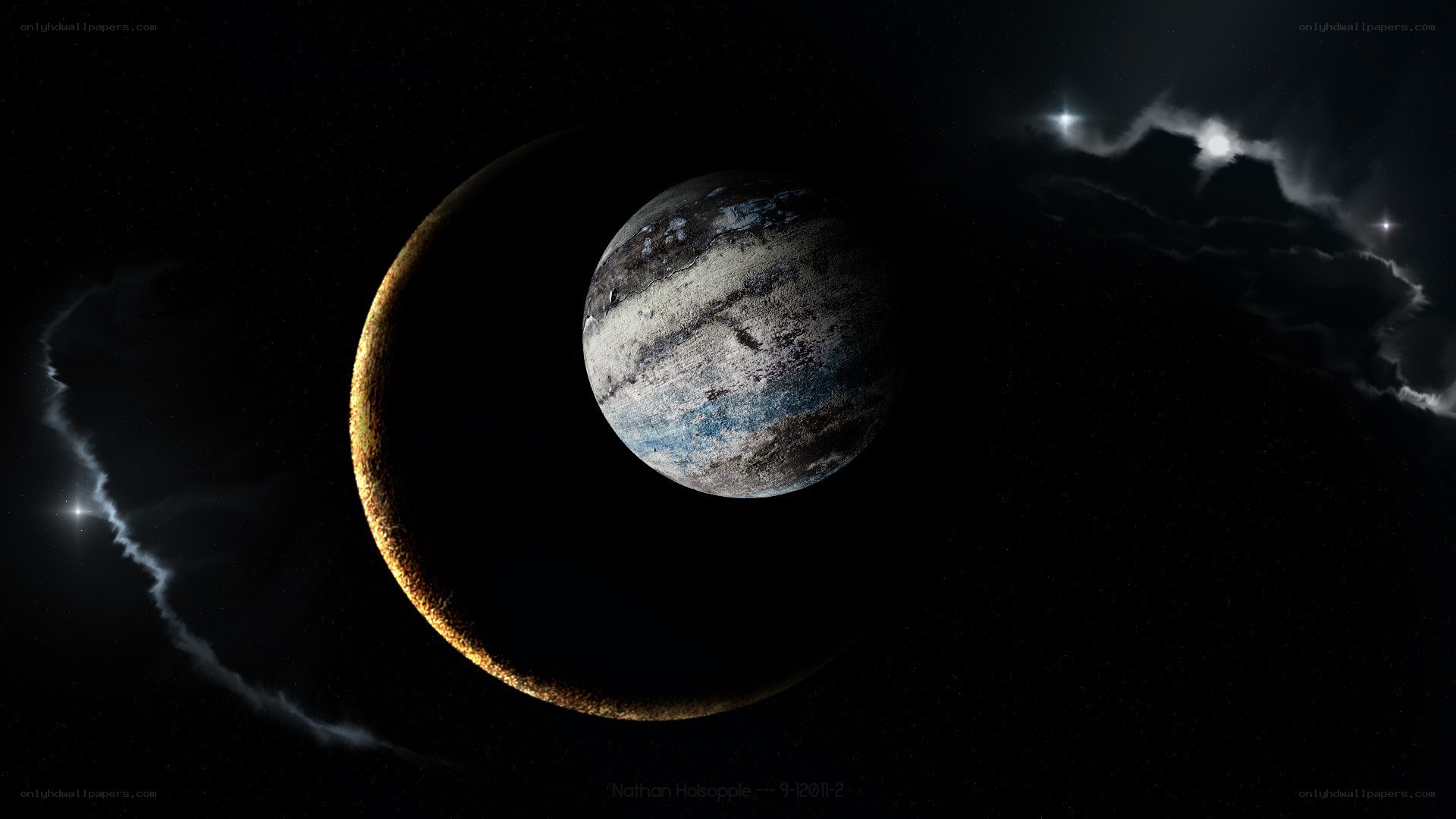 alien planet in space
